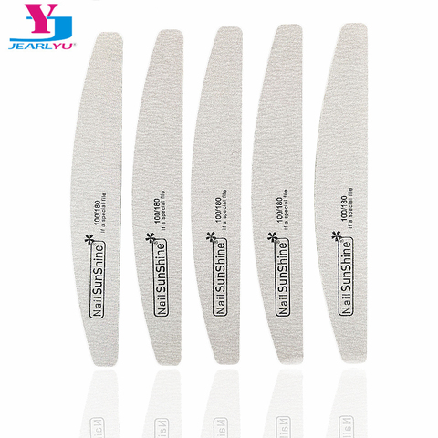 5 Pcs/lot Wood Nail Files Nail Sunshine Moon Style Vernis A Ongles Nail File 100/180 Lima Unghie Strong Thick Sanding File Block ► Photo 1/6