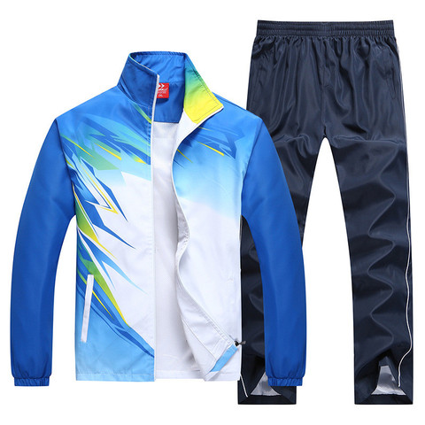 Sportswear Men New Spring Autumn Sets Training Suit  2 Piece Jacket+Pant Young Men's Wear Casual Tracksuit Asia Size L-4XL ► Photo 1/5