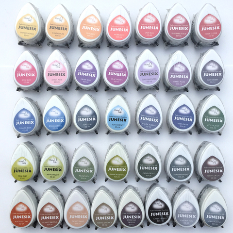 36 colors for selection water drop shape fast drying ink pad decorating water pigment inkpad (pack of 12) ► Photo 1/1