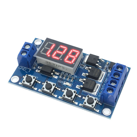 DC 12V 24V Dual MOS Tube LED Digital Time Delay Relay Trigger Cycle Timer Delay Switch Circuit Board Timing Control Module ► Photo 1/6