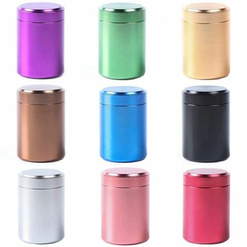 70ML 140ML Solid Color Airtight Smell Proof Container Aluminum Herb Stash Metal Sealed Can Tea Jar Storage Boxes ► Photo 1/6