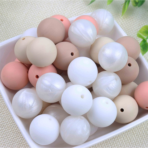 TYRY.HU Silicone Beads 10Pc Food Grade Silicone 12/15MM Nursing Silicone Teething Bead In Baby Teethers Necklace DIY ► Photo 1/6