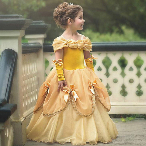 2022 New Belle Princess Dress Flower Girl Kids Performance Dress