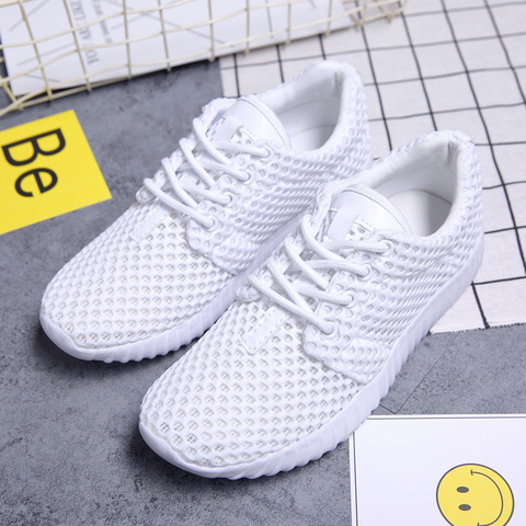 2022 Hot sell Summer Outdoor Women Sneakers Casual White Women Shoes Breathable Ultralight Cutout Solid Kintting zapatos mujer ► Photo 1/1