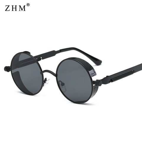 2022 Metal Steampunk Sunglasses Men Women Fashion Round Glasses Brand Design Vintage Sunglasses High Quality UV400 Eyewear ► Photo 1/6