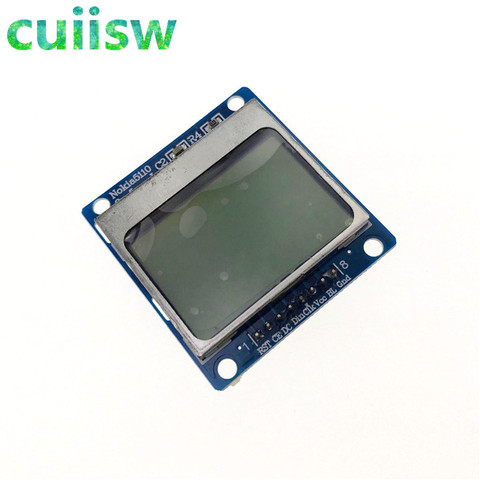 1pcs blue 84X48 Nokia 5110 LCD Module with blue backlight with adapter PCB for arduino ► Photo 1/3