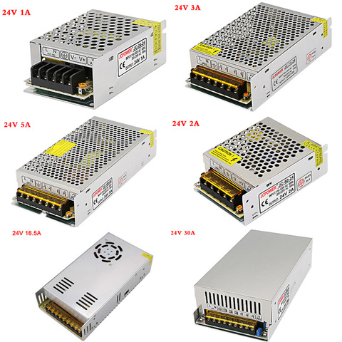 LED Strip Switch power supply lighting Transformers AC 110 220v to DC24V 1A 1.5A 2A 2.5A 3A 5A 6A 8.3A 10A 15A 16.5A 20A 25A 30A ► Photo 1/6