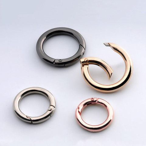 2pcsO Ring Rose gold bag hook Round Carabiner Snap Clip Trigger Spring Keyring Buckle,O ring for bags,DIY bag accessories ► Photo 1/5