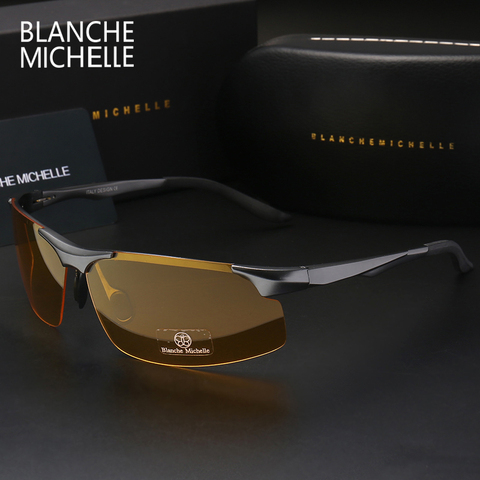 2022 Aluminum Magnesium Men Sunglasses Polarized Sports Driving Night Vision Goggles Sunglass Fishing UV400 Rimless Sun Glasses ► Photo 1/6