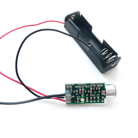 Mini FM Transmitter Module Bug Wiretap Dictagraph Interceptor Adjust 100MHZ Surveillance Monitoring 1.5V AA Battery Storage Case ► Photo 1/4