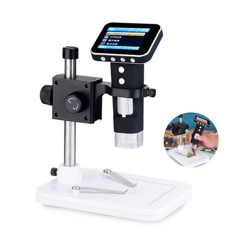 Elecrow New Arrival 500x Portable USB 2.0 & USB 1.1 Compatible Digital Microscope with 2.4inch HD Screen Integrated Stand ► Photo 1/4