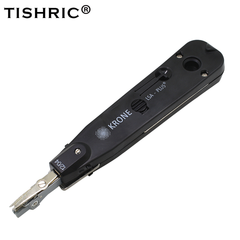 TISHRIC Krone RJ45 Crimper Professional Lsa-plus Telecom Phone Wire Cable RJ11 Optical Punch Down Crimping Tool Network Kit ► Photo 1/6