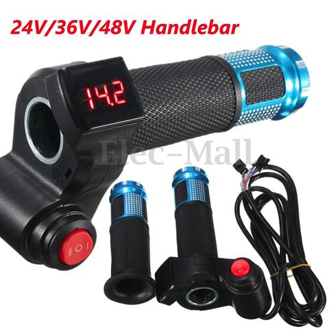 12-48V E-Bike Electric Scooter Throttle Handle with Digital Voltage Indicator(4.8) ► Photo 1/6