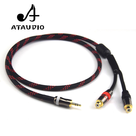 ATAUDIO Hifi 3.5mm Male to 2RCA Female Cable 4N OFC 3.5 to RCA Audio Cable ► Photo 1/6