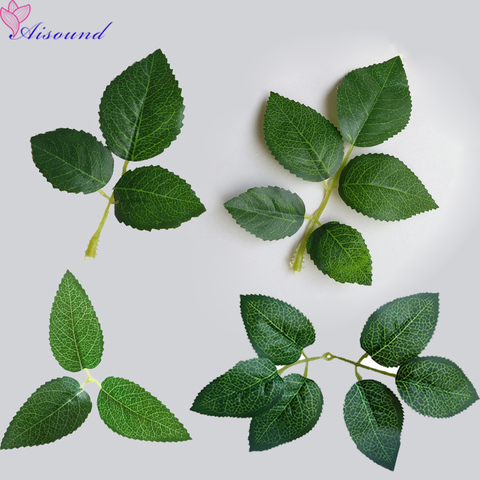 20pcs Artificial Silk Rose Flowers Leaves Artificial Greenery For Wedding Decoration DIY Bouquet Garland Flower Crafts Supplies  ► Photo 1/1