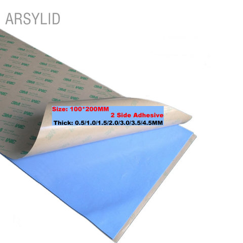 High Efficient thermal conductivity 3.6W 100mm*200mm Double side Conductive Heatsink Plaster thermal pad for heat sink radiator ► Photo 1/2