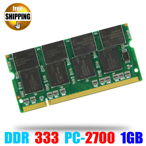 Laptop Memory Ram SO-DIMM PC2700 DDR 333 / 266 MHz 200PIN 1GB / DDR1 DDR333 PC 2700 333MHz 200 PIN For Notebook Sodimm Memoria ► Photo 1/5