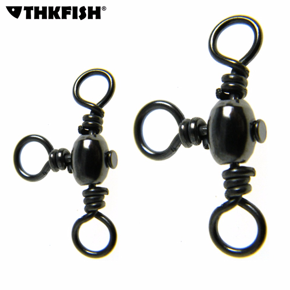 100Pcs/lot Fishing Swivels 3 Way Barrel Swivel Cross-Line Stainless Steel  Plated With Black Nickel Triple Way Fishing Swivels - Price history &  Review, AliExpress Seller - THKFISH Official Store