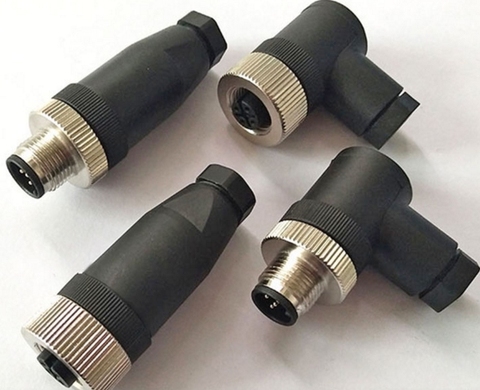 MIX D Type M12 4pin PG7 Pin locking Connectors Aviation Plug Socket Male & Female Wire Panel Connector Adapters Adaptor ► Photo 1/1