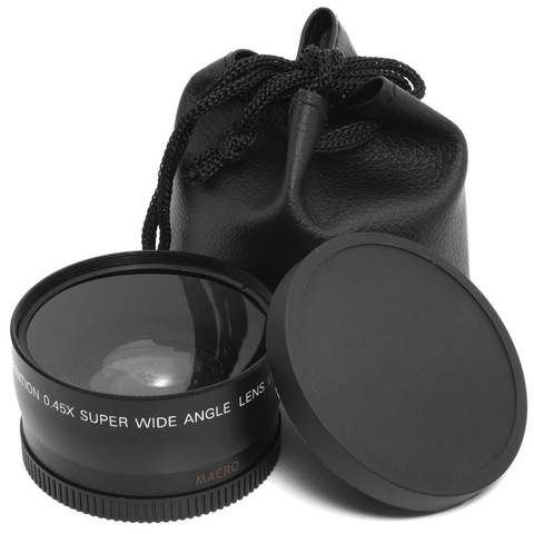 58MM 0.45x Wide Angle Lens + Macro Lens for Cannon 5D/60D/ 70D/350D / 400D / 450D / 500D /1000D/ 550D / 600D /1100D 18-55MM Lens ► Photo 1/6