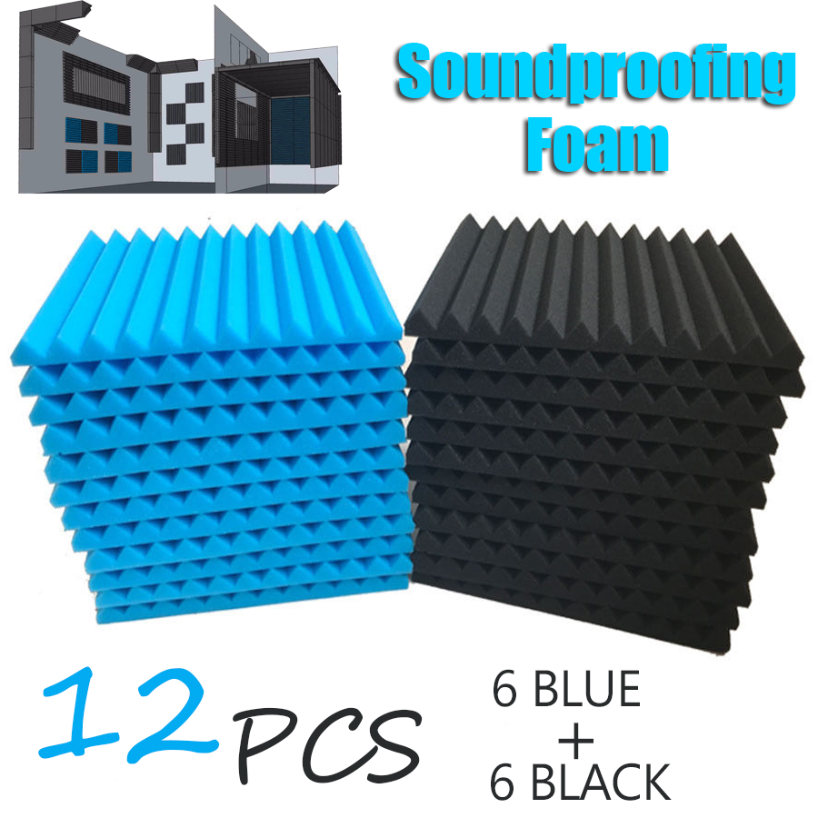 Soundproofing Foam Acoustic Studio Tiles Panels Wedge Pack Wall Sound Reduction 