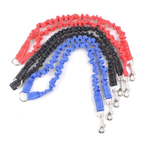 2022 New Double Dog Leash Elastic Bungee Pet Coupler Walking Leads For 2 Twin Dogs Leashes Splitter Pet Supplies ► Photo 1/6