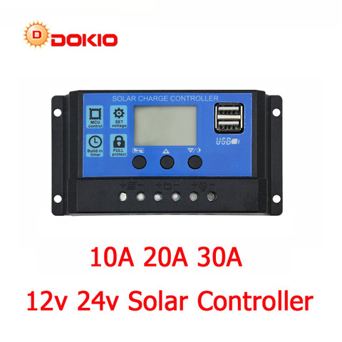 DOKIO Brand 10A solar panel controller 12/24 Volt controller Top quality Sent From China need to connect battery ► Photo 1/1