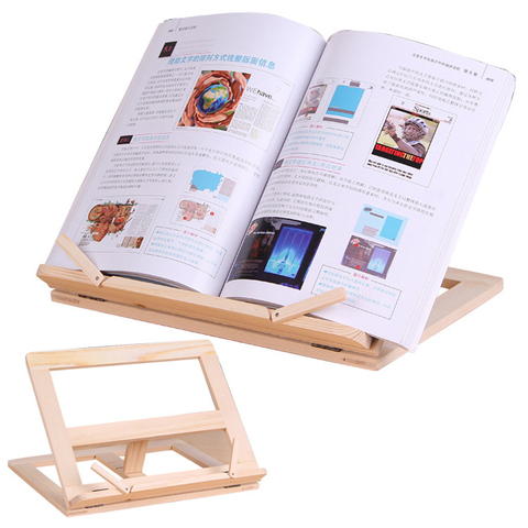 Wooden Frame Reading Bookshelf Bracket Book Reading Bookend Tablet PC Support Music Stand Wood Table Drawing Easel Stationery ► Photo 1/5