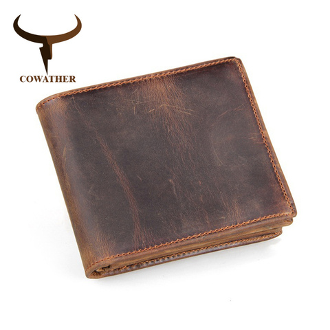 100% top quality cow genuine leather men wallets luxury,dollar price short style male purse,carteira masculina original brand ► Photo 1/6