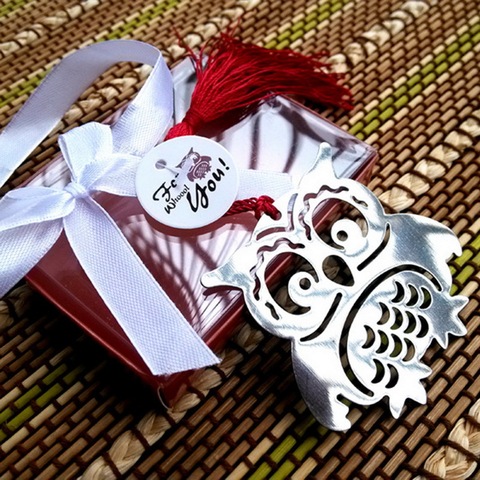 Marcapaginas Owl Book Markers Birds With Tassels Metal Bookmark Stationery For Kids Gift ► Photo 1/5