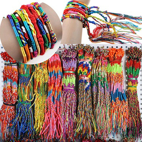 20 Pcs Multicolor Braid Strands Bracelets Friendship Cords Handmade Bracelet Gift ► Photo 1/1