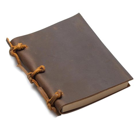 vintage Blank Diaries Journals notebook note book rope traveler thick genuine leather caderno espiral weekly planner death ► Photo 1/6