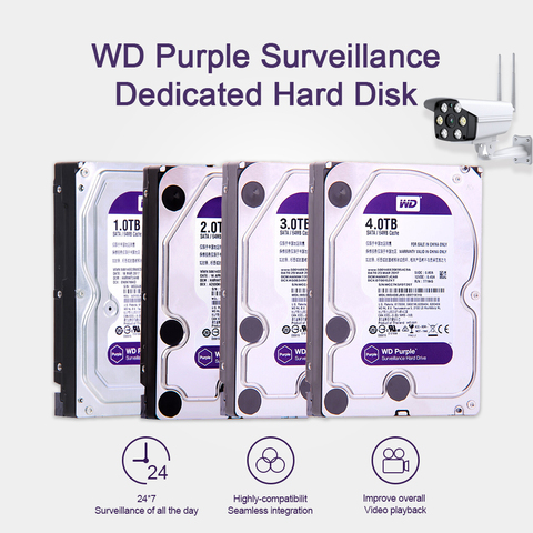 Western Digital WD Purple Surveillance HDD 1TB 2TB 3TB 4TB SATA