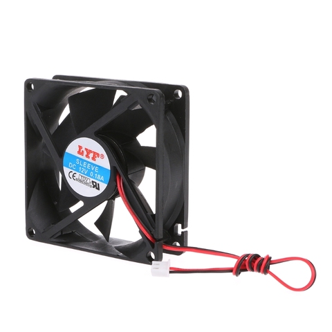 ANENG HOT! 80 x 80 x 25mm 12V 2-pin brushless cooling fan for computer CPU System Heatsink Brushless Cooling Fan ► Photo 1/5