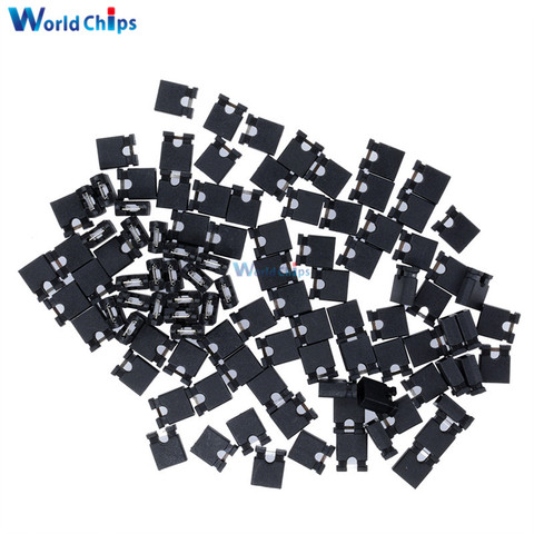 100PCS Pitch jumper shorted cap & Headers & Wire Housings 2.54MM SHUNT ► Photo 1/1