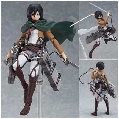 Anime Attack on Titan 15cm Eren Mikasa Ackerman Levi/Rivaille Figma PVC Action Figure Model Toy ► Photo 1/5