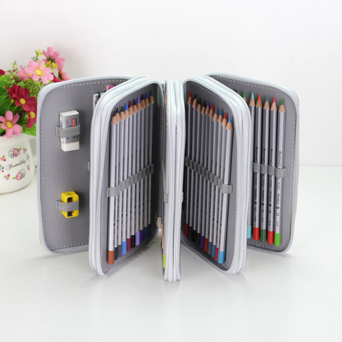 36/48/72 Holes Pencil Case for Drawing Painting Art Marker Pens Multifunction Large Capacity School Stationery Bag Pouch Supply ► Photo 1/6