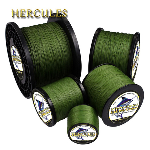 Hercules Braided Fishing Line Sea Saltwater Fishing 8 Strands Army Green  100M 300M 500M 1000M 1500M 2000M 100% PE Trenzado Pesca - Price history &  Review, AliExpress Seller - Hercules Official Store