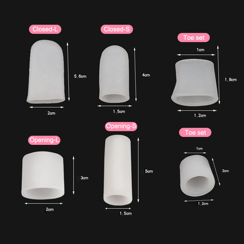 Finger Toe Protector Silicone Gel Cover Cap Pain Relief Preventing Blisters Corns MH88 ► Photo 1/6
