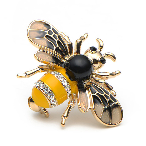 Wuli&baby Insect Bee Brooches Pines Metalicos Enamel Pins Metal Insect Brooche Banquet Broche Gift Hat Scarf Collar Cuff Pins ► Photo 1/4
