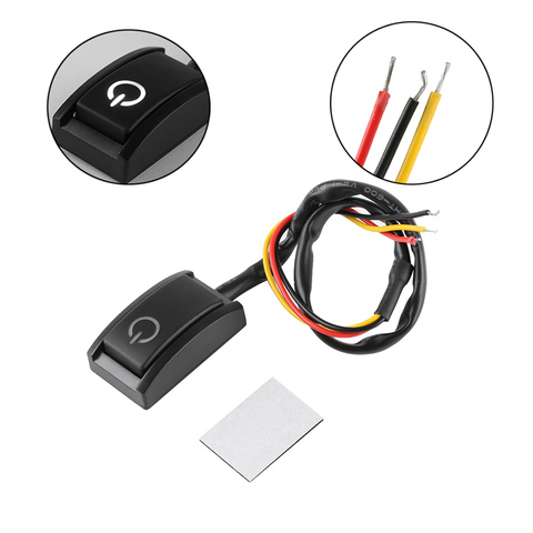 DC12V/200mA Universal Car Push Button Latching Turn ON/OFF Light Adhesive Switch Symbol Paste LED Light RV Truck ► Photo 1/6