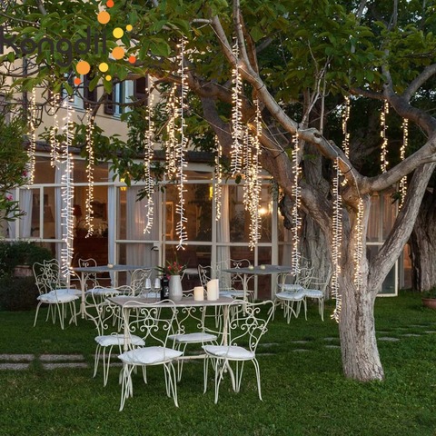 4mx3.5m outdoor led tree decoration fairy lights christmas garland string lights led for wedding garden party curtain decoration ► Photo 1/1