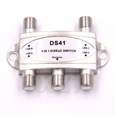 Newest 1pcs Free TV DiSEqC Switch 4x1 DiSEqC Switch satellite antenna flat LNB Switch for TV Receiver ► Photo 1/1