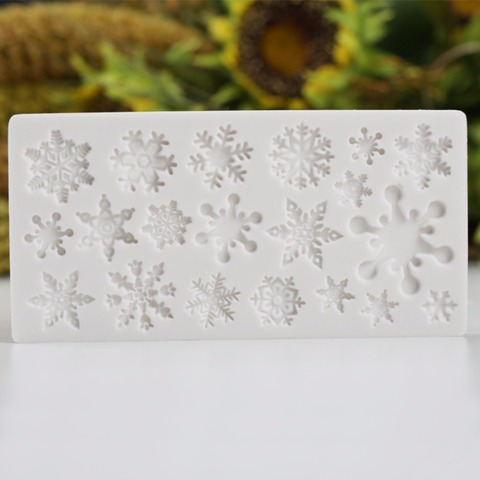 Luyou 1PCS Snowflake Shape Cake Mold Silicone Snow Fondant Mold Sugar Craft Cake Tool Snow Fondant Christmas Winter Decor FM1481 ► Photo 1/1