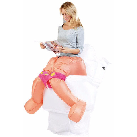 Toilet Inflatable Costume Closestool Costume Inflatable Toliet Carnival Halloween Adult Party Costumes Fancy Birthday Funny Gift ► Photo 1/1