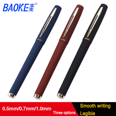 2pcs BAOKE Gel Pen 0.5/0.7/1.0mm Red/Black/Blue Signature Large Capacity Examination Office Refillable Neutral Pens Supplies ► Photo 1/6