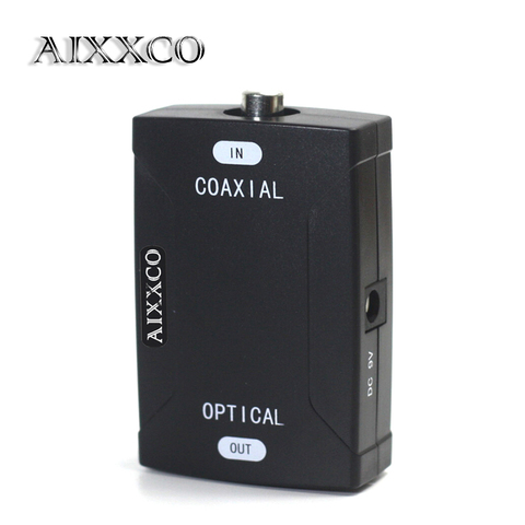 AIXXCO Coaxial RCA input To Optical Toslink Output Jack Digital Audio Converter Adapter to Transform Audio Format ► Photo 1/6