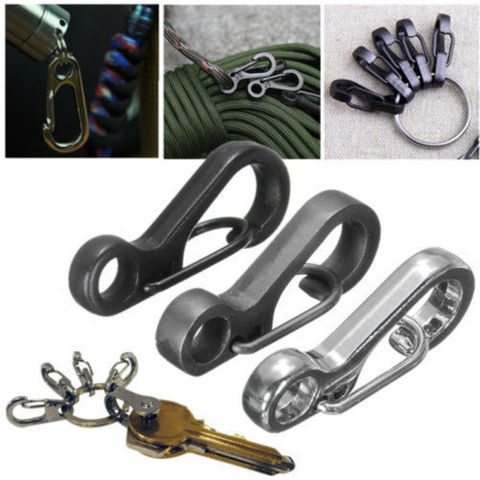 EDC SF mini spring keyring survive climb hook backpack tactical Carabiner paracord gear hang Quickdraw camp hike mountain clasp ► Photo 1/5