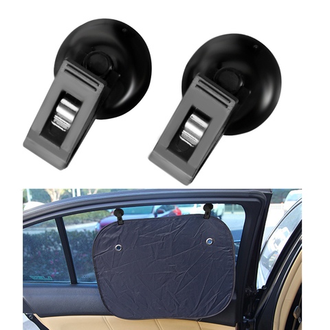 4pcs Car Window Sucker Cup Clip Card Clamp Windshield Curtain Card Photo Clip Holder Car Window Mount Suction Clip Hook Buckle ► Photo 1/6