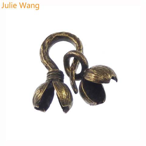 Julie Wang 8PCS Crafts Charms Bracelet Retro Bodhi Flowers Pendants Necklace Connectors Handmade DIY Jewelry Findings Accessory ► Photo 1/6